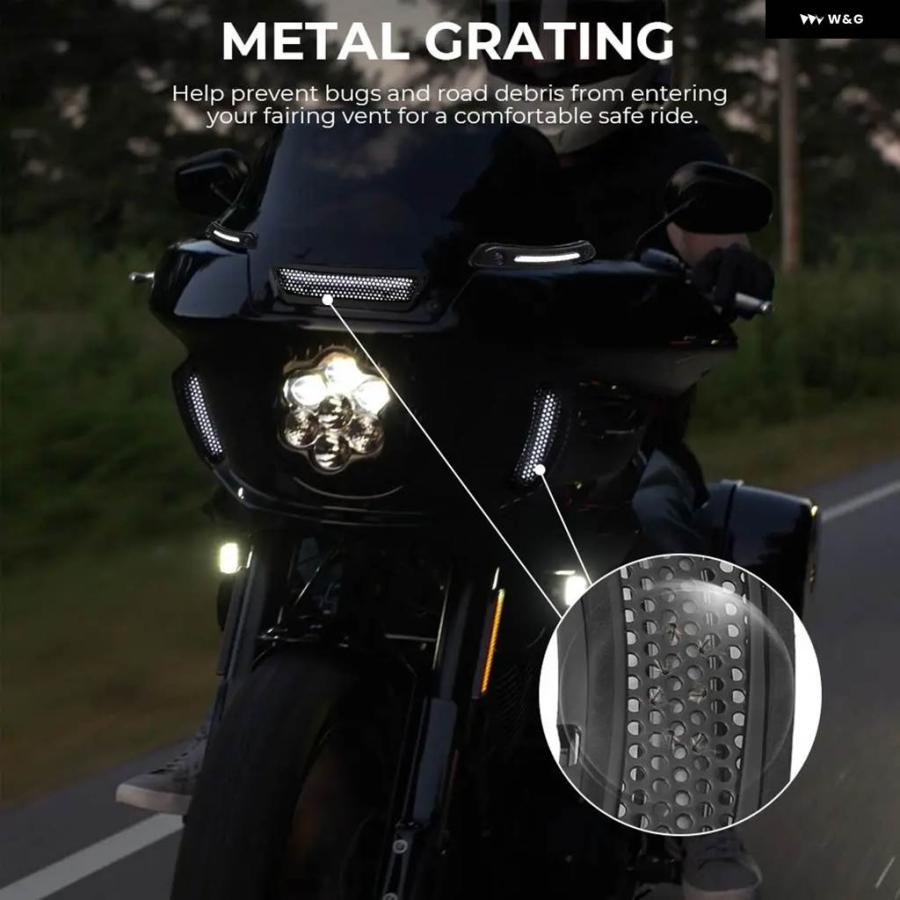 並行輸入品 オートバイ フロントウインドシールド フェアリング LED DRL/ウィンカー フェアリング ベントライト ウィンカーランの画像