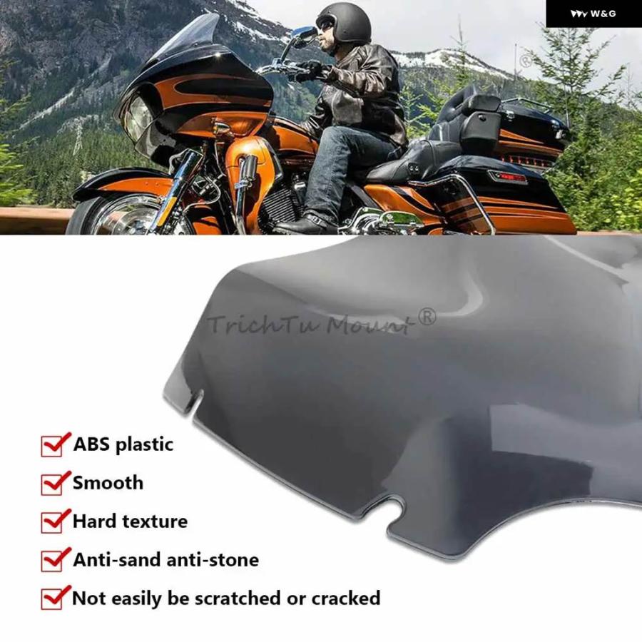 並行輸入品 ハーレー ロードグライド 3 FLTRT CVO/SE FLTRSE 2015年以降モデル用 13インチ ウェーブ ウインドシールド ウインドの画像