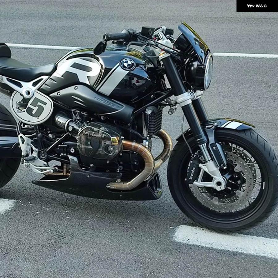 並行輸入品 バイク カーボン エンジン スポイラー ベリーパン パネル ツイルグロスロアボトムカバー BMW R9T RNINET_3