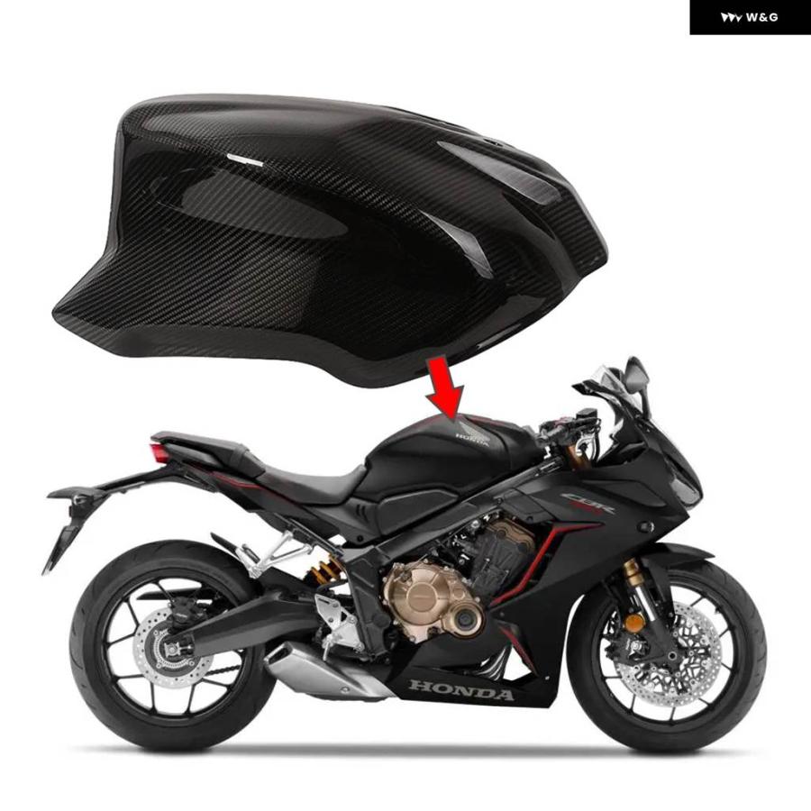 並行輸入品 ホンダ CBR650R 2019 - 21 100% カーボン フルタンクカバー 高 バイク 造パーツの画像