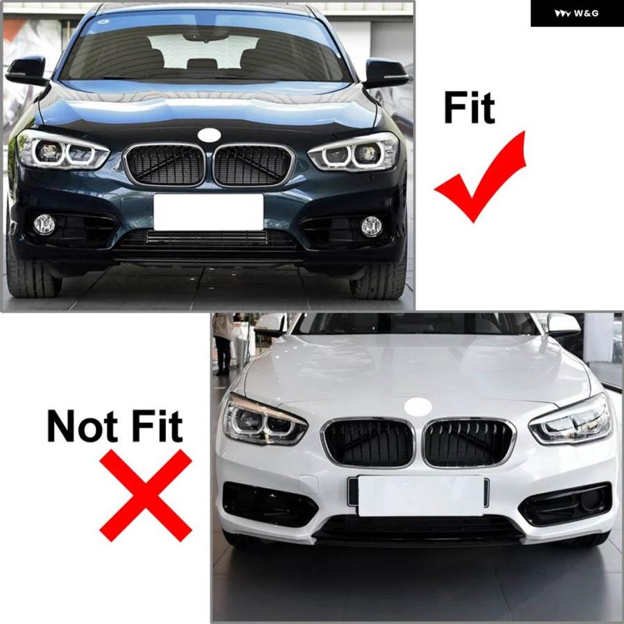 並行輸入品 BMW 1シリーズ F20 F21 LCIスポーツ 2014 - 19年モデル用 フロント バンパー フォグランプ グリル カバー 2個 セットの画像