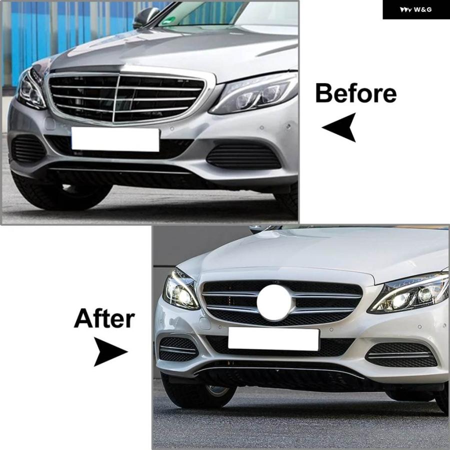 並行輸入品 メルセデス ベンツ C クラス W205 C300 2015〜2018年モデルスタンダードモデル専用用 フロント バンパー フォグランの画像