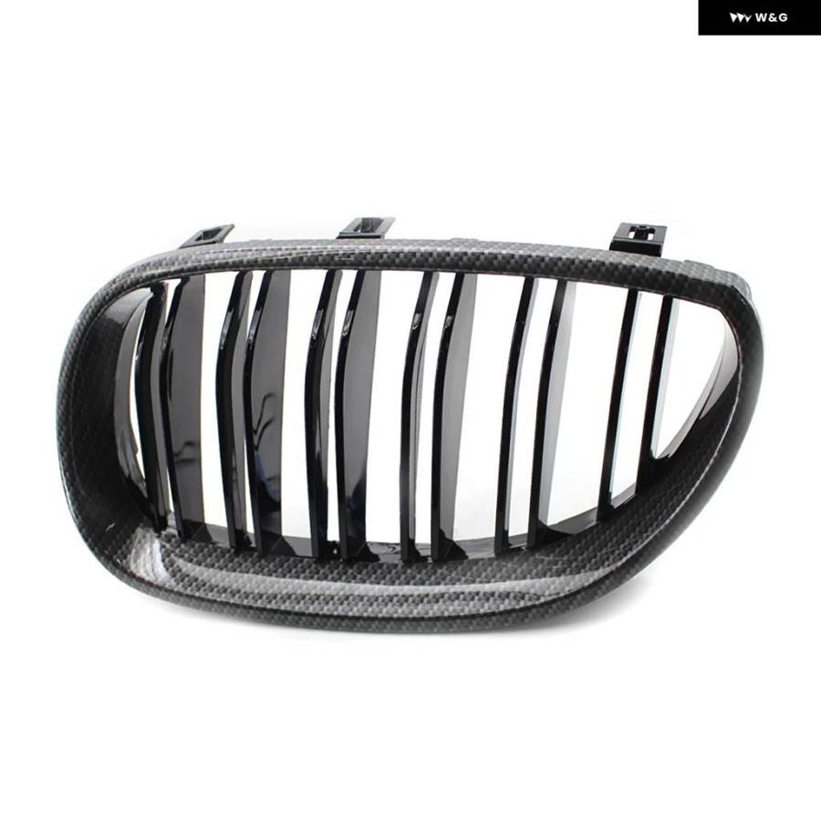 並行輸入品 BMW E60 E61 5シリーズ M5 2004 - 10 カーボン ABS 製 2個 セット フロント バンパー レーシング グリル キドニーの画像