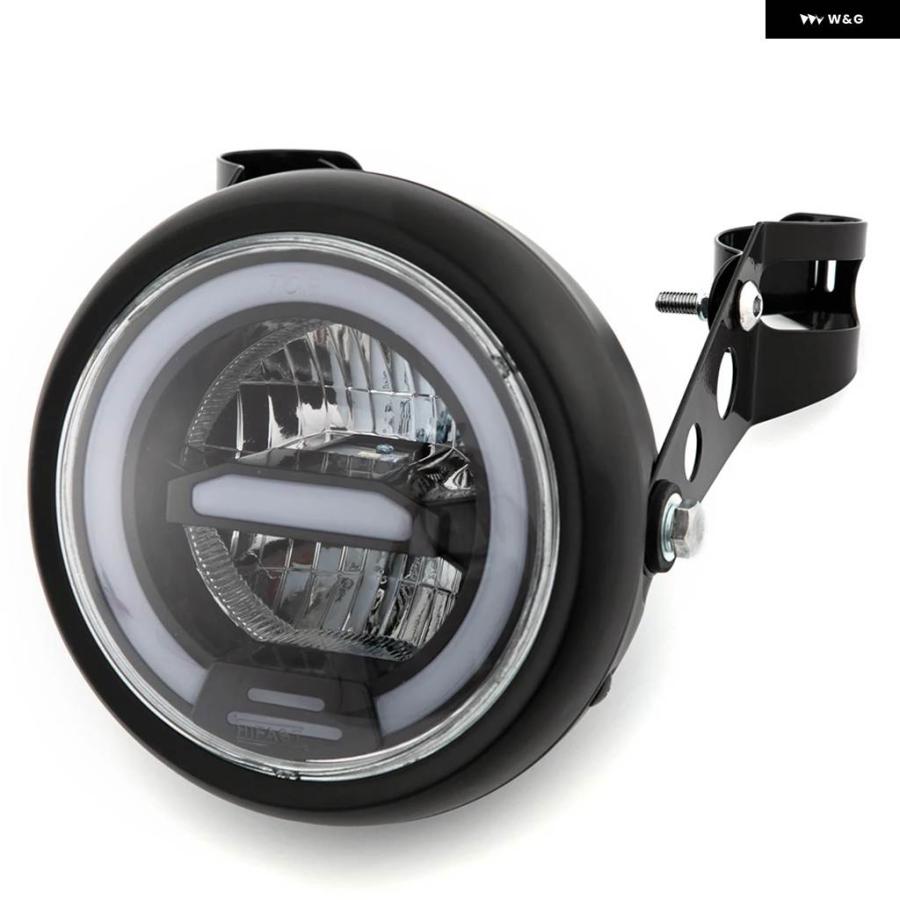 並行輸入品 6.5インチ オートバイ LED ヘッドライト 6.5インチ ラウンド ヘッドランプ ハイ/ロービーム ハーレー スポーツスターの画像