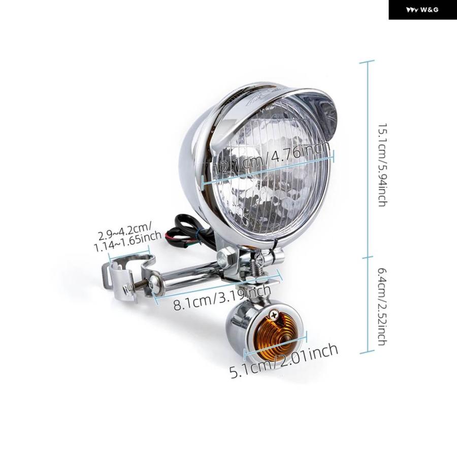 並行輸入品 オートバイ 運転用追い越し用 フォグランプ ウインカーランプ ホンダ クルーザー チョッパー LED フォグランプの画像