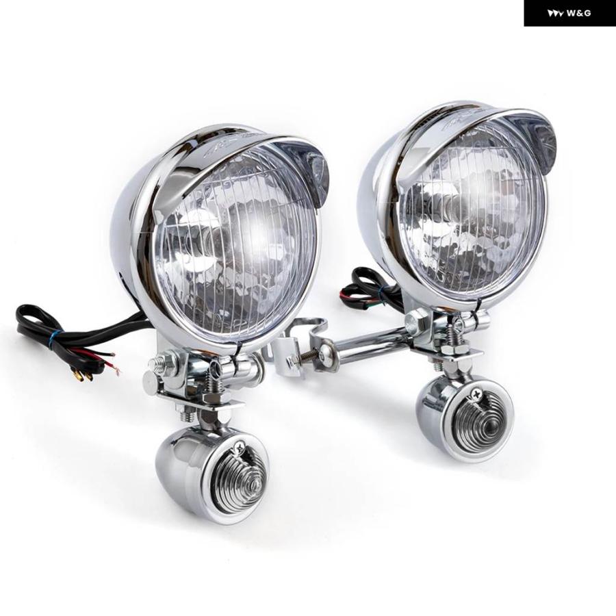 並行輸入品 オートバイ 運転用追い越し用 フォグランプ ウインカーランプ ホンダ クルーザー チョッパー LED フォグランプの画像