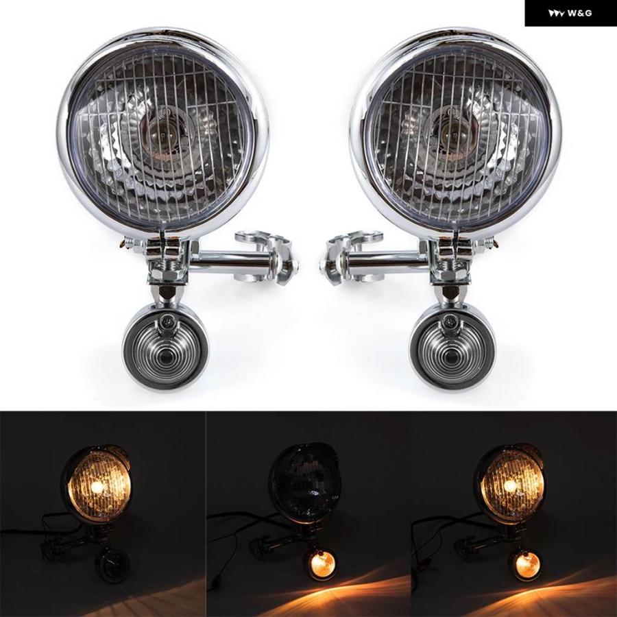 並行輸入品 オートバイ 運転用追い越し用 フォグランプ ウインカーランプ ホンダ クルーザー チョッパー LED フォグランプの画像