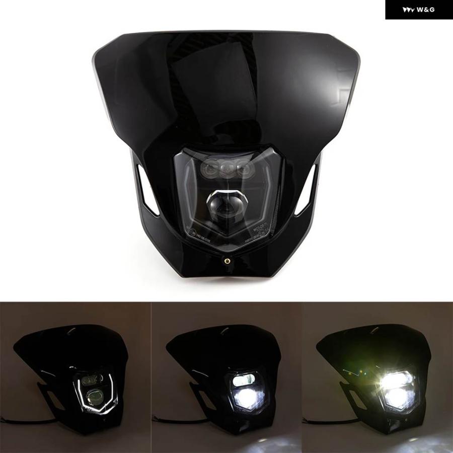 並行輸入品 オートバイ ヘッドライト アセンブリ LED ヘッドランプ ヤマハ WR250F WR450F YZ250F YZ450F 2015-2019 パーツ REの画像
