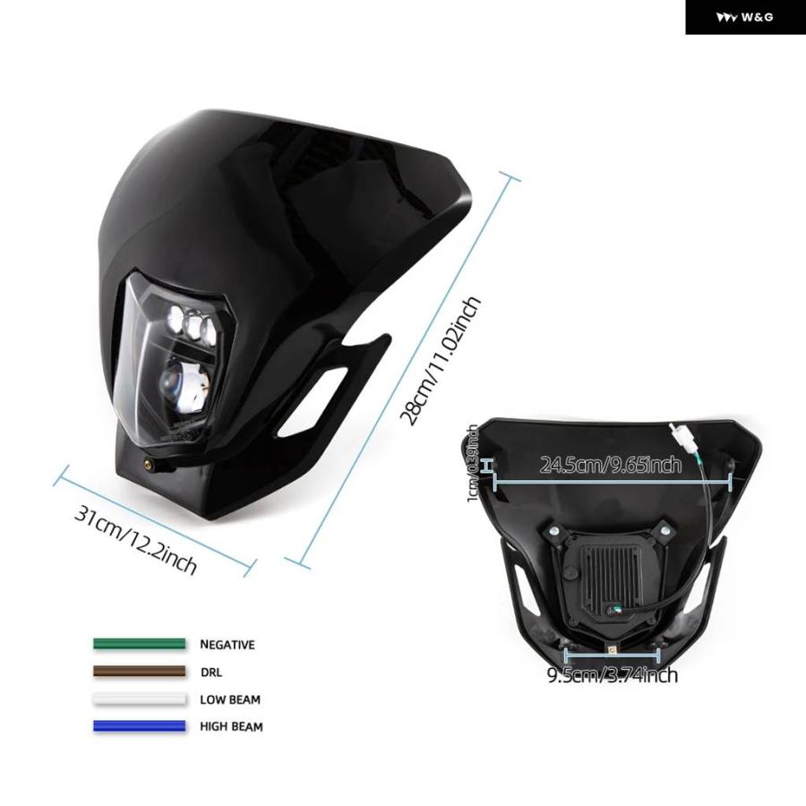 並行輸入品 オートバイ ヘッドライト アセンブリ LED ヘッドランプ ヤマハ WR250F WR450F YZ250F YZ450F 2015-2019 パーツ REの画像