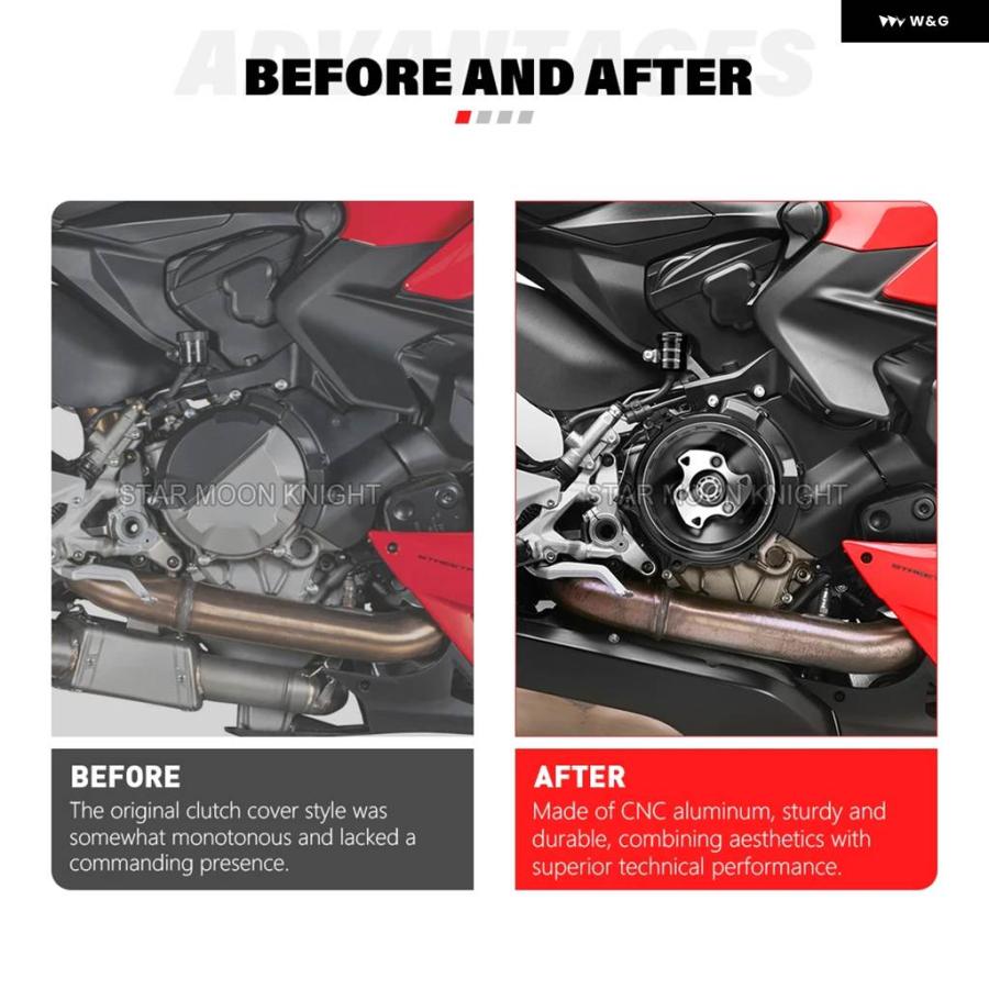 並行輸入品 ドゥカティ PANIGALE V2 2020-2025 PANIGALE 959 1199 1299 STREETFIGHTER V2 2022- オートバイ エンジン クリアクラの画像