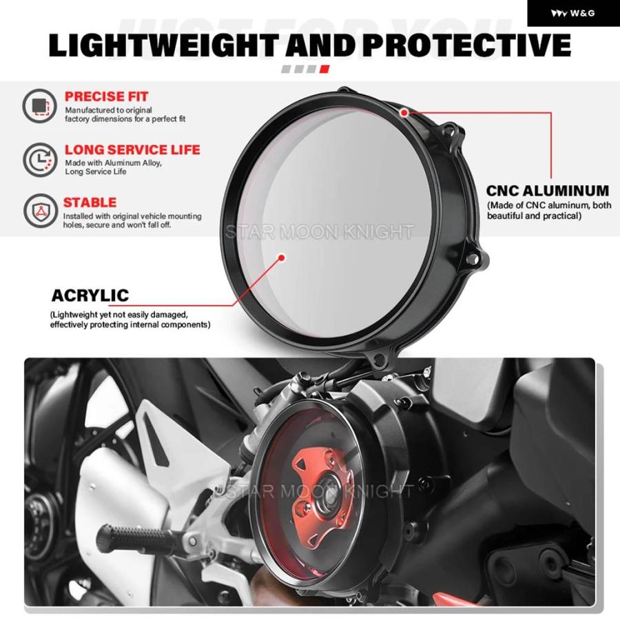 並行輸入品 ドゥカティ PANIGALE V2 2020-2025 PANIGALE 959 1199 1299 STREETFIGHTER V2 2022- オートバイ エンジン クリアクラの画像