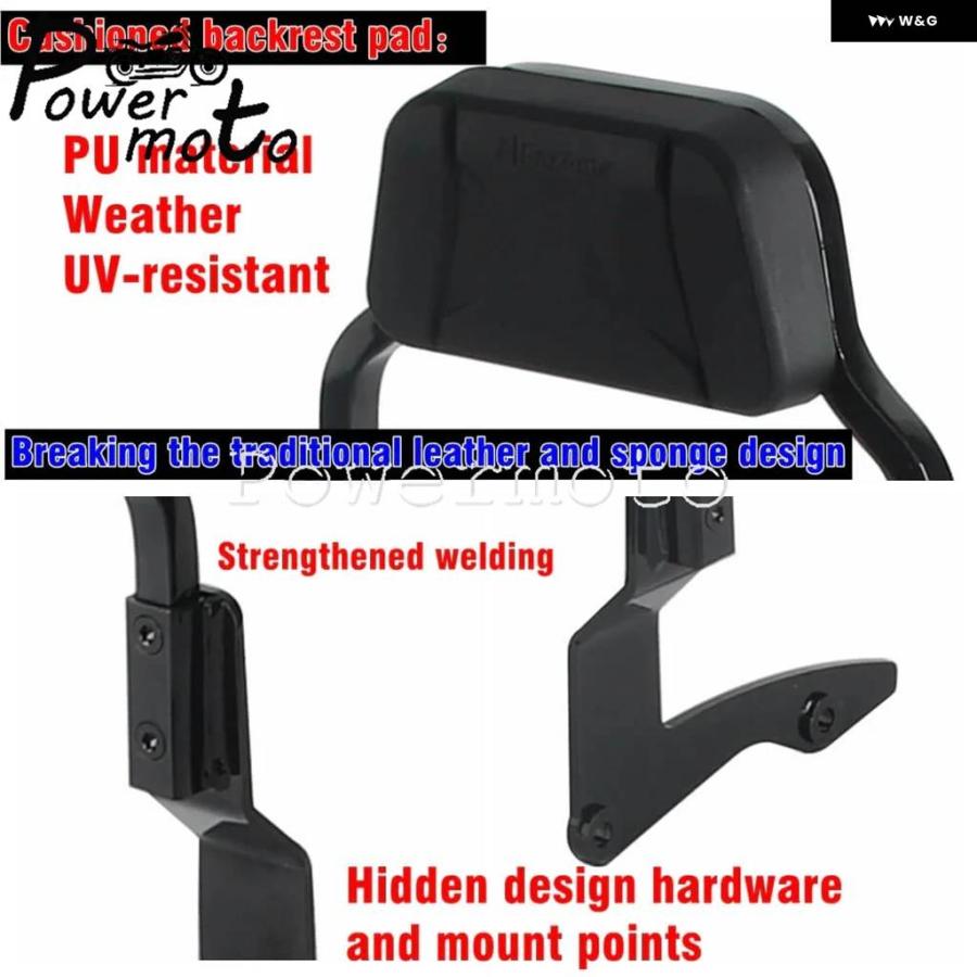 並行輸入品 オートバイ シーシーバー パッセンジャーバックレスト 