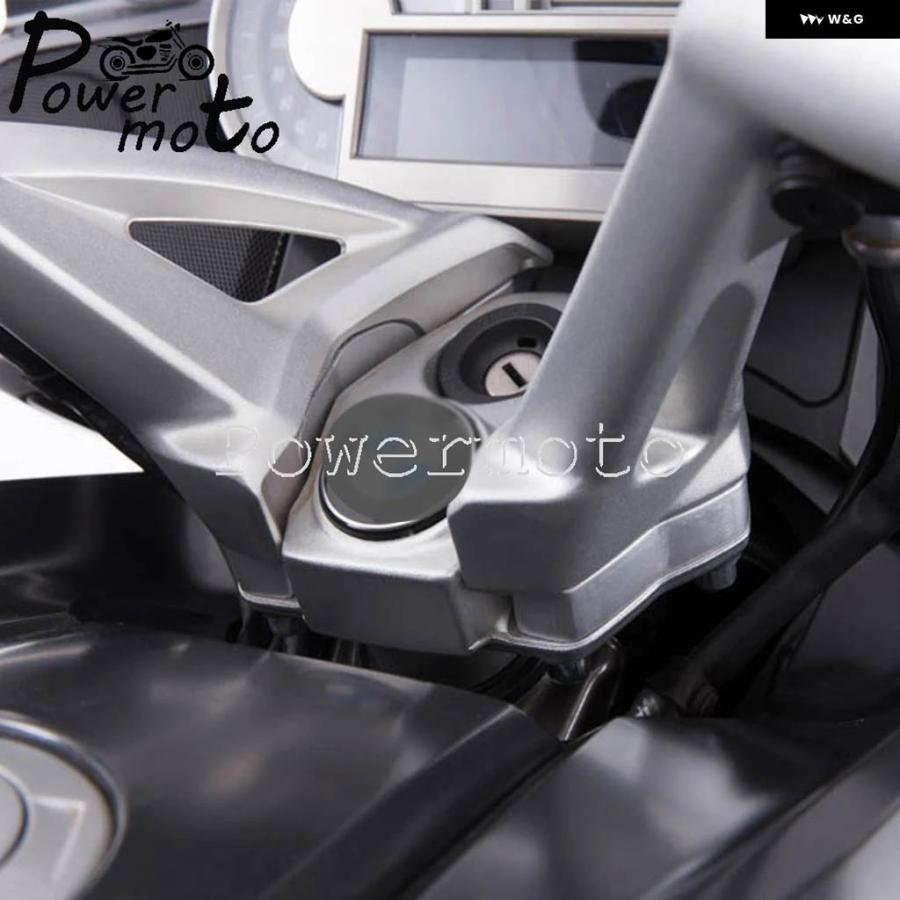 並行輸入品 オートバイ ハンドルバー ライザークランプ ハンドルバー 高さ調整 ベース後方移動 シルバー BMW K1600GT 2012-19の画像