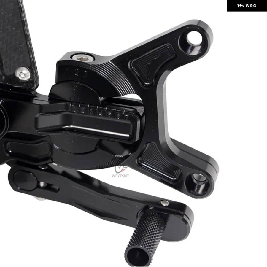 並行輸入品 カワサキ ZX-6R 2019-2025 バイク カーボン レーシング リアセット フットペグ フットレスト リアセット_3