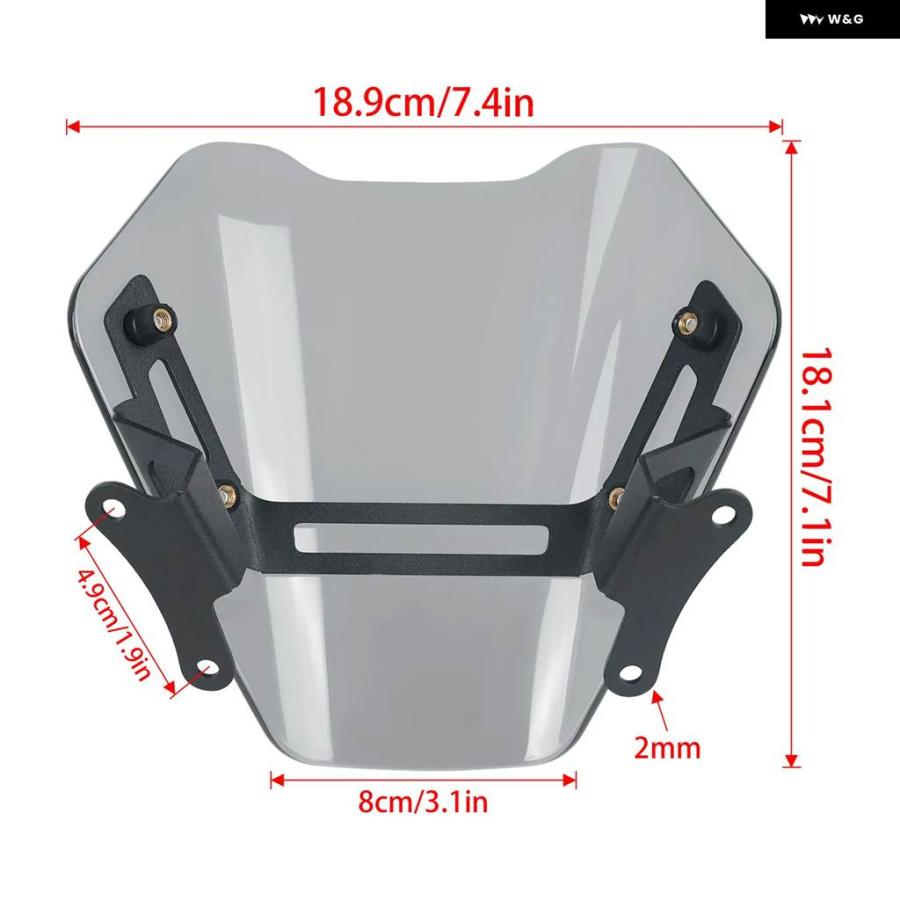 並行輸入品 CB750 ウインドシールド ホンダ ホーネット 2025 2026 フロントウインドシールド デフレクター バイザー バイザー ウの画像
