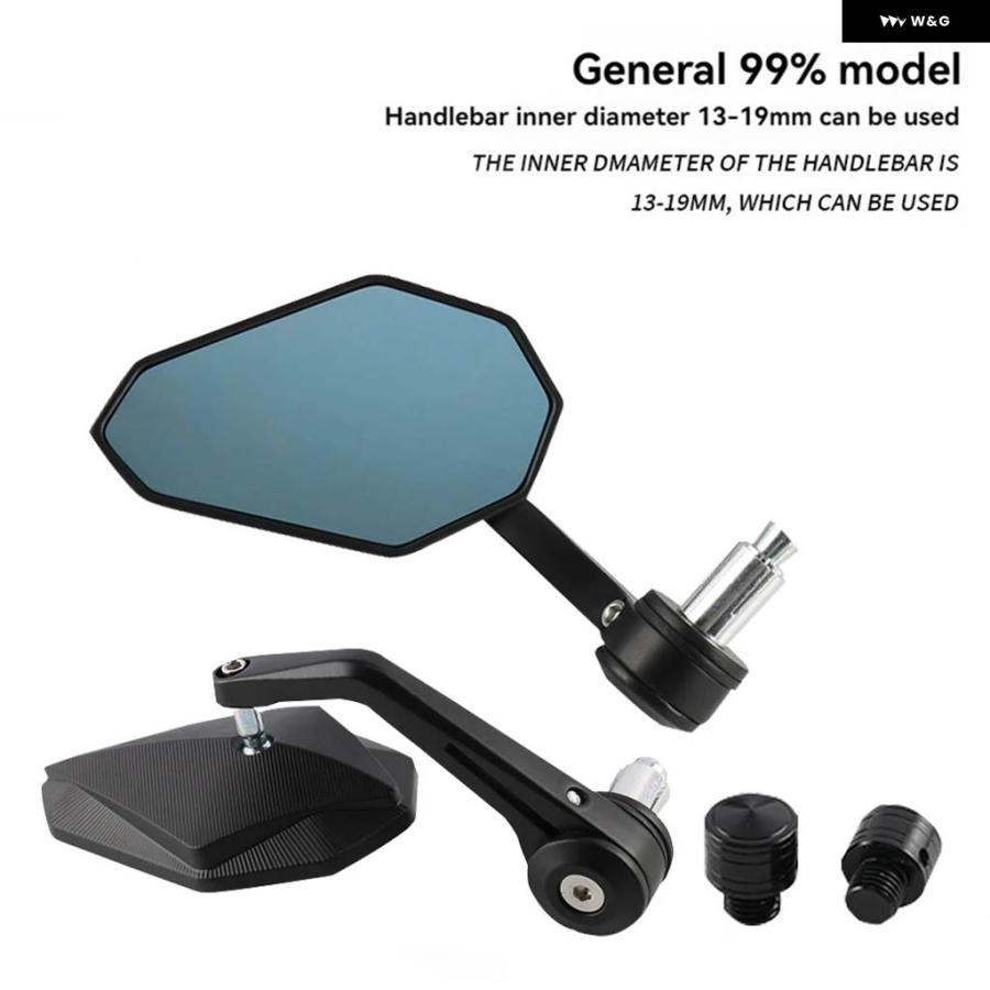 並行輸入品 7/8インチ オートバイ バーエンド ミラー サイドミラー