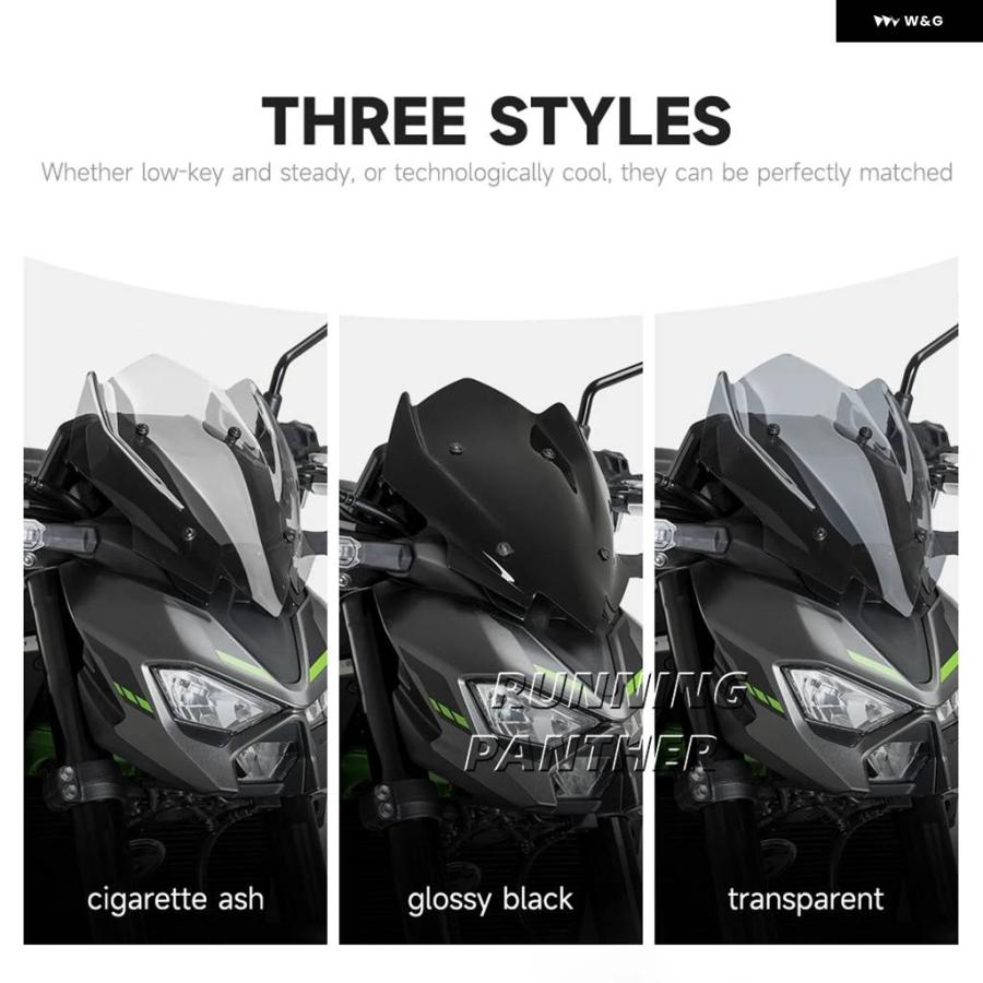 並行輸入品 オートバイ ツーリング用ウインドシールド ディフレクター 大型高 ウインドスクリーン カバー カワサキ Z900 SE 2025の画像