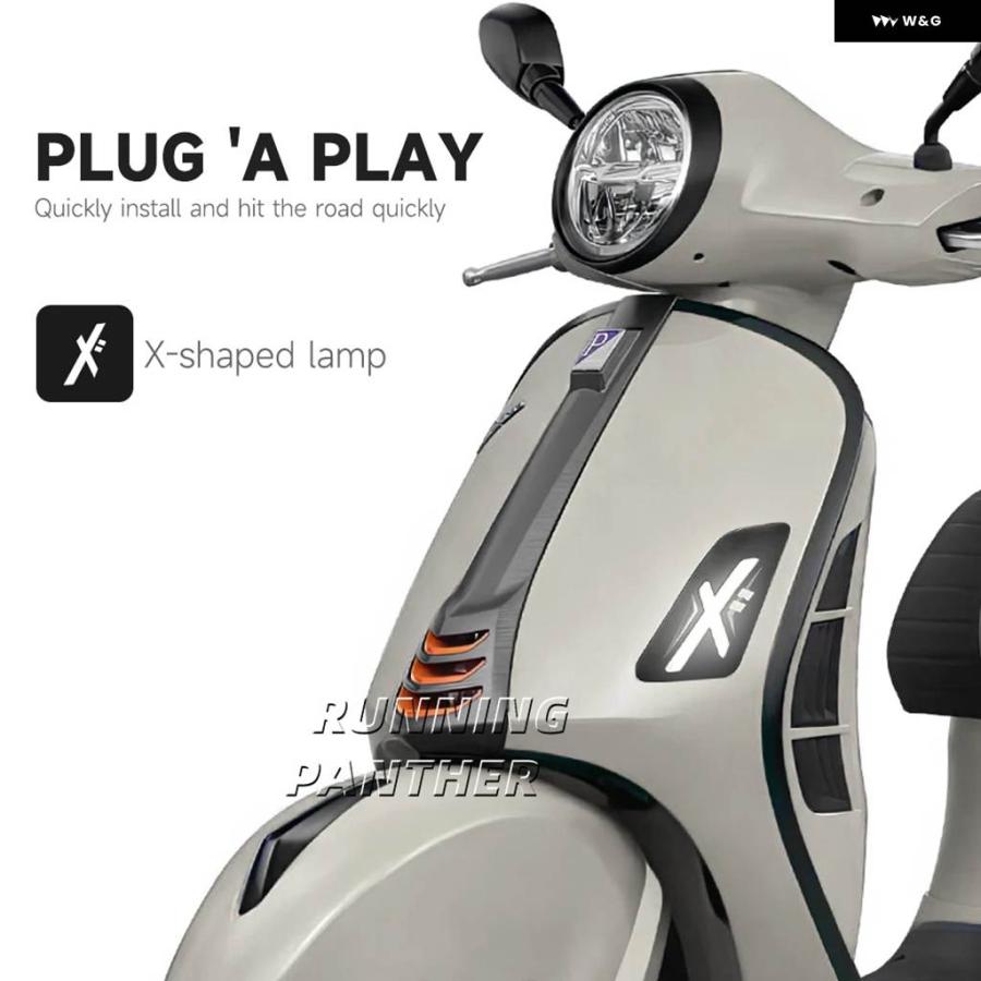 並行輸入品 VESPA GTS300 2023-25 オートバイ アクセサリー ウインカーランプ フロント/リア インジケーター フラッシャー ブリ_7