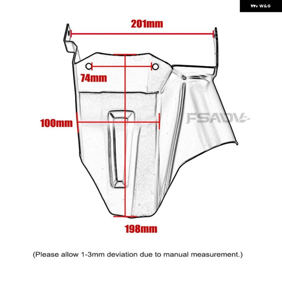 並行輸入品 カーボンリア マッドガード フェンダーエクステンダー BMW R1300GS ADV R1300GSA 2023-2026 オートバイの画像