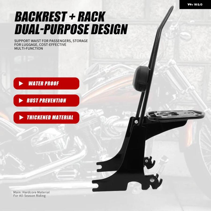 並行輸入品 オートバイ バックレスト シーシーバー ラック ハーレー 