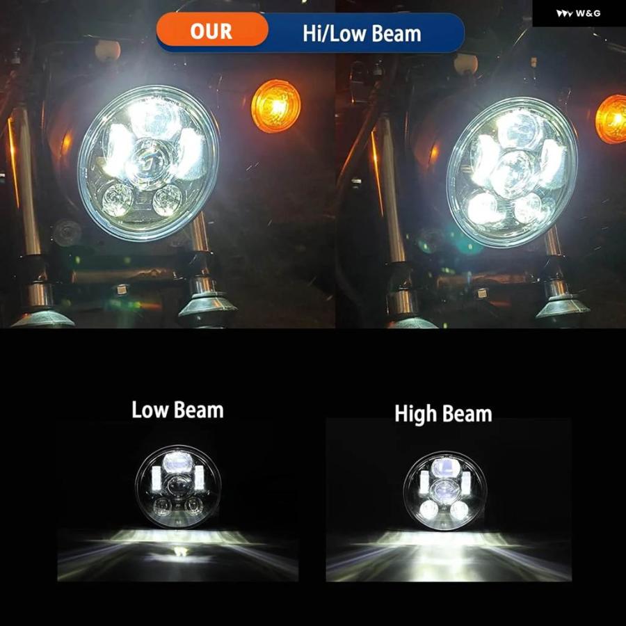 並行輸入品 5.75インチ LED ヘッドライト ハーレー スポーツスター 1200 XL1200L XL1200C 883 XL883 883L XL883R 48 ヘッドラン