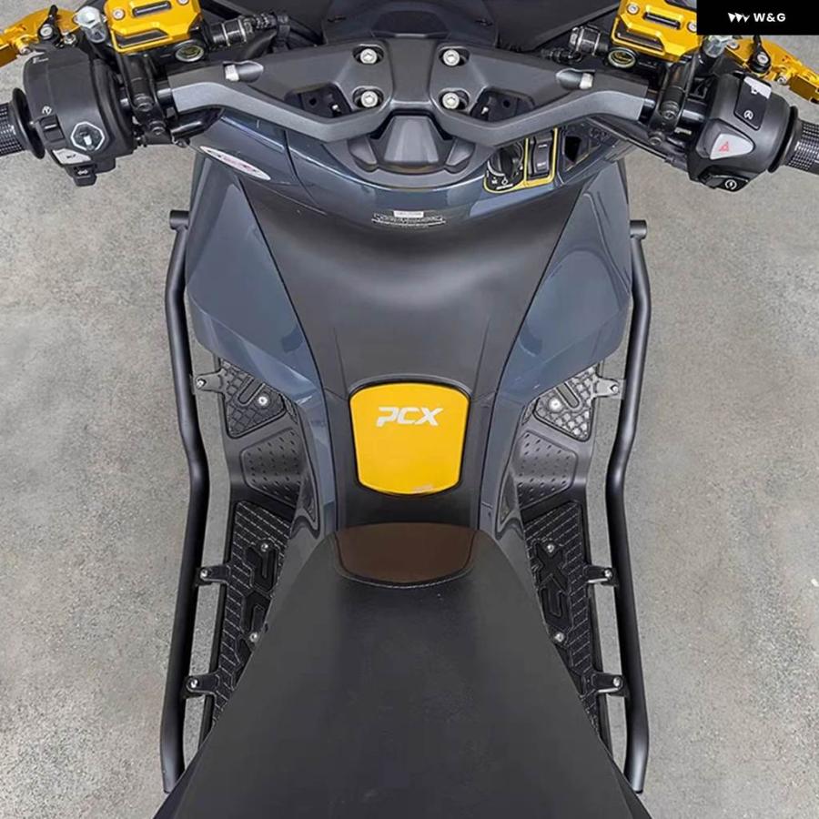 並行輸入品 ホンダ PCX160 2025 フット パッド オートバイ フロント クラッシュ ガード バンパー クラッシュ バー フットレスト_3