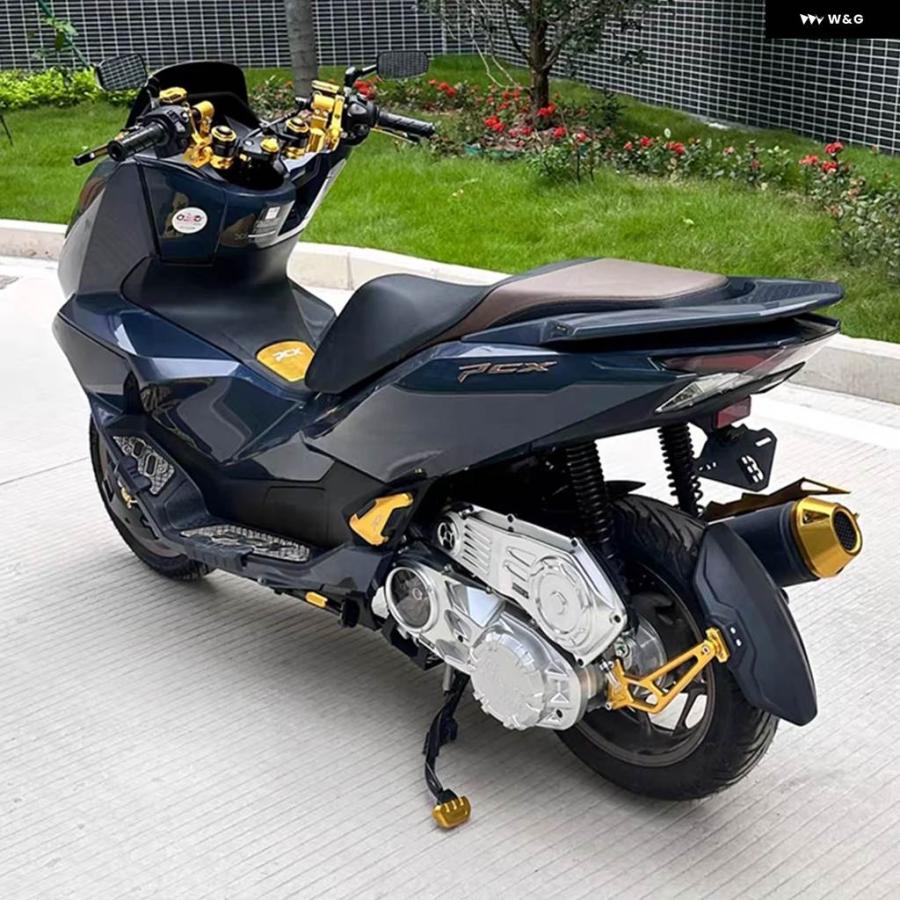 並行輸入品 ホンダ PCX160 2025 フット パッド オートバイ フロント クラッシュ ガード バンパー クラッシュ バー フットレスト_4