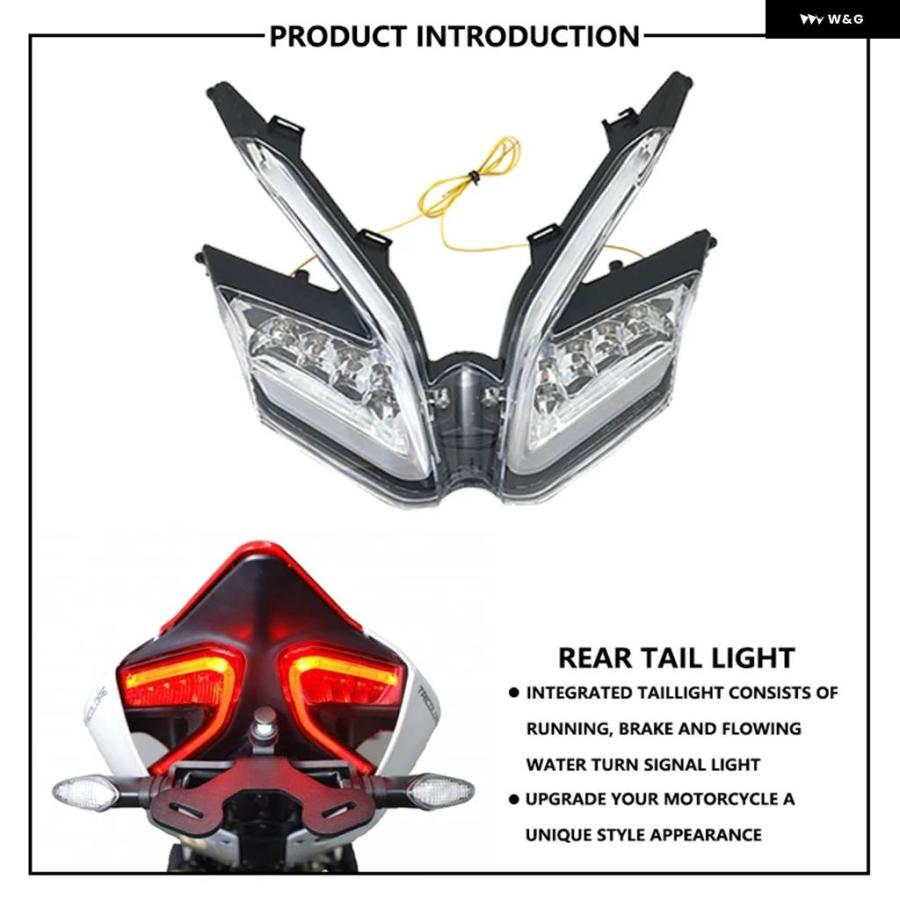並行輸入品 ドゥカティ 899 959 1199 S R 1299 PANIGALE オートバイ LED テールライト ウインカー ドライビング ブレーキライトの画像