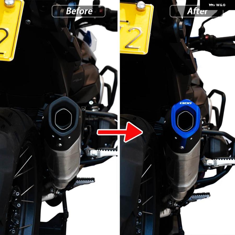 並行輸入品 BMW R1300GS ADV GS1300 オプション 719 バイク エキゾーストエンド トリム カバー マフラー 装飾 キャップの画像