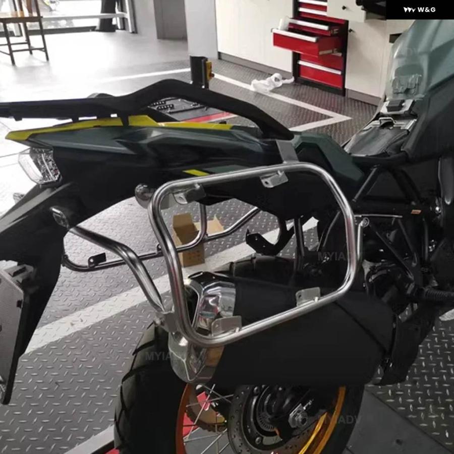 並行輸入品 パニアラック ステンレス サドルバッグ ブラケット トップケース ボックス ラック 800 DE 800 SE 2023-2025 モ_11