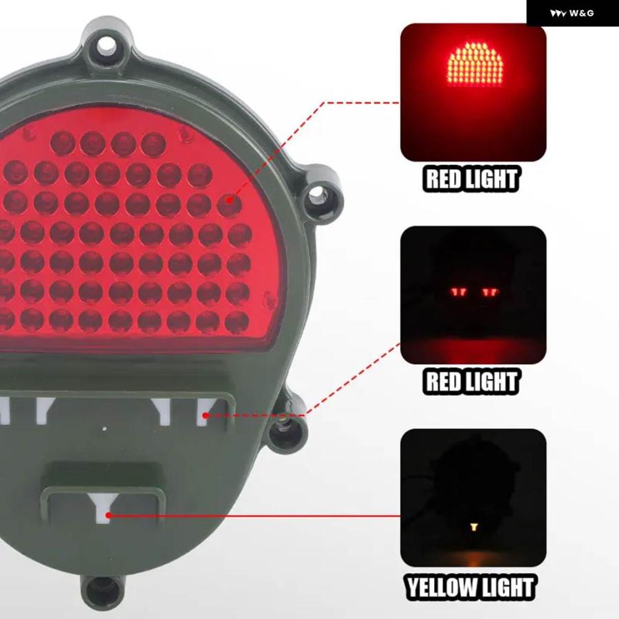 並行輸入品 12422958 LED リア ブレーキライト H H1 HUMVEE M35 HUMVEE M998 赤色ハイ/ローライト 黄色シグナルランプ_4