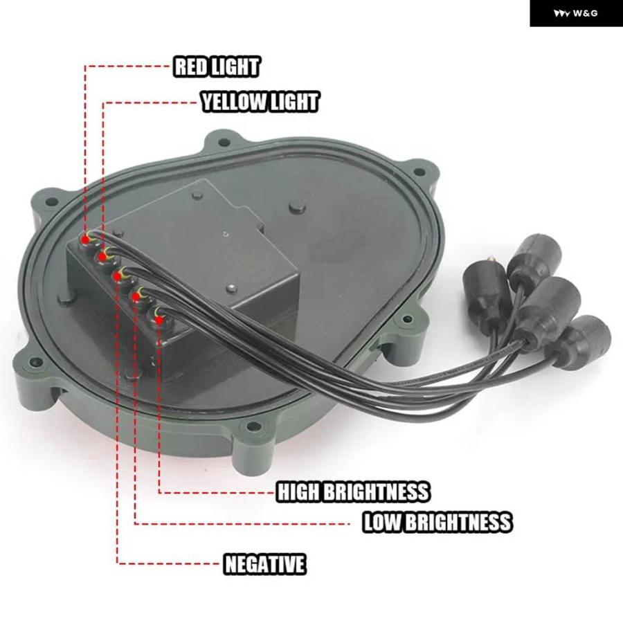 並行輸入品 12422958 LED リア ブレーキライト H H1 HUMVEE M35 HUMVEE M998 赤色ハイ/ローライト 黄色シグナルランプ_5