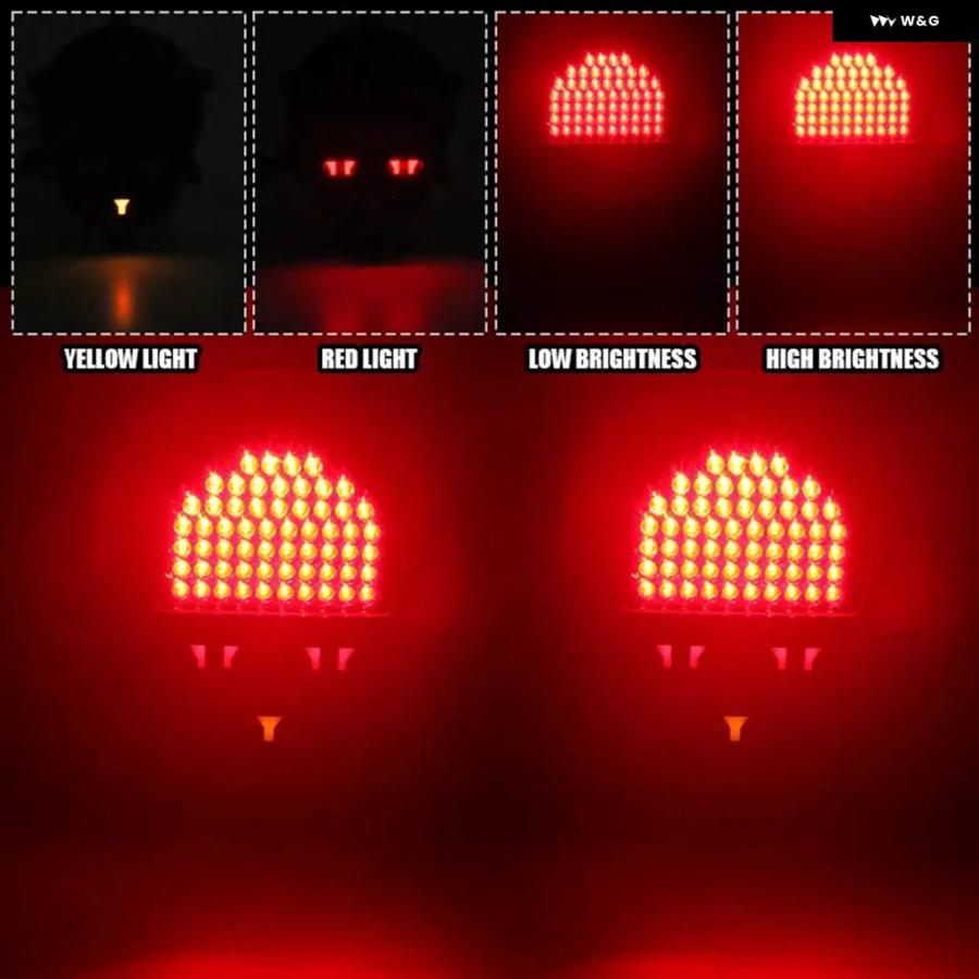 並行輸入品 12422958 LED リア ブレーキライト H H1 HUMVEE M35 HUMVEE M998 赤色ハイ/ローライト 黄色シグナルランプ_6
