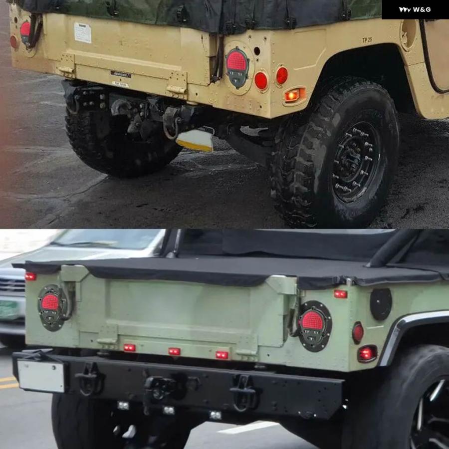並行輸入品 12422958 LED リア ブレーキライト H H1 HUMVEE M35 HUMVEE M998 赤色ハイ/ローライト 黄色シグナルランプ_7