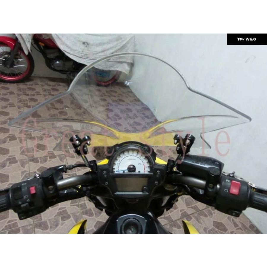 並行輸入品 カワサキ Z 250 300 750 750R 800 1000 バルカン S ER-4N ER4N ER-6N ER6N オートバイ バイク ウインドシールド ウイの画像