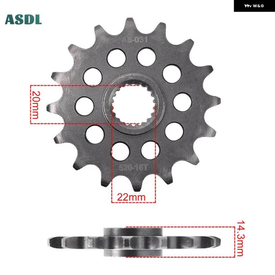 並行輸入品 520 チェーン 40T 16T オートバイ フロント リア スプロケット 20CRMNTI BMW G310GS G310R 2016-2020 R ギアの画像
