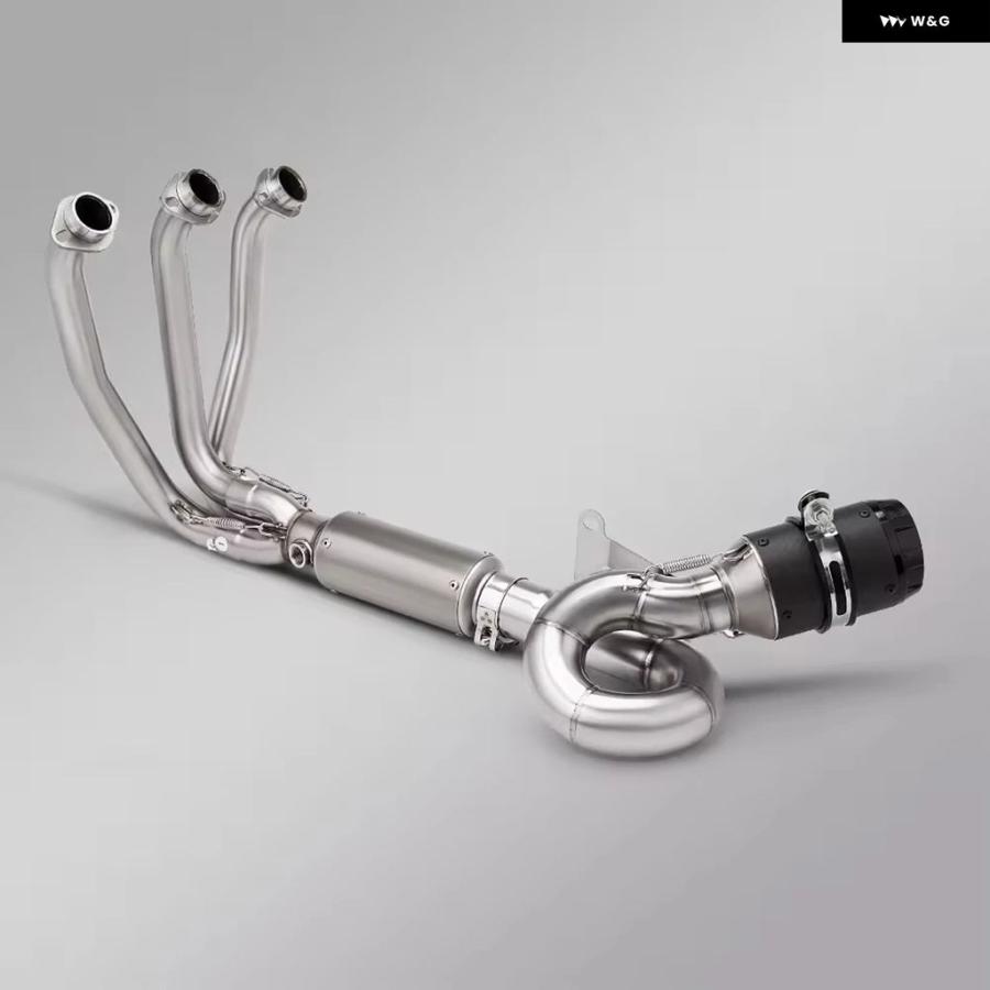 並行輸入品 フルエキゾースト システム スリップオン バイク エキゾーストマフラー エキゾーストエスケープ フロントリンク パイ_4