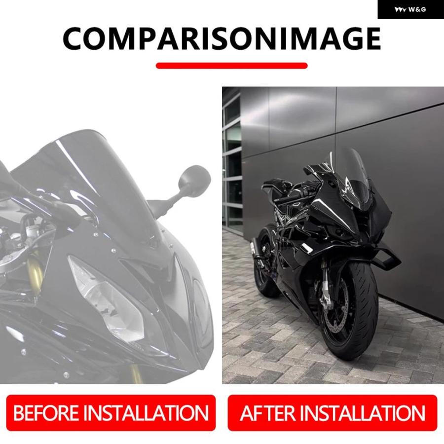 ブランド登録なし - 並行輸入品 BMW S1000RR 2015-2018 自動二輪車 フロントスポイラー ダウンフォース ウィングレット エアロダイナミックウィング
