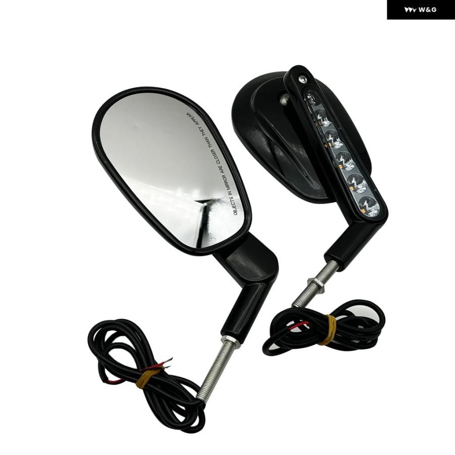 並行輸入品 オートバイ バックミラー LEDフロントウィンカー / ハーレー ツーリング ロードキング クラシック V-ロッド VRSCF ス_2
