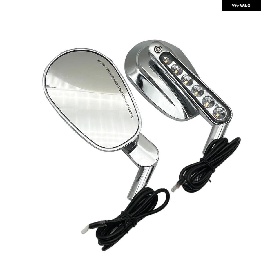 並行輸入品 オートバイ バックミラー LEDフロントウィンカー / ハーレー ツーリング ロードキング クラシック V-ロッド VRSCF ス_3