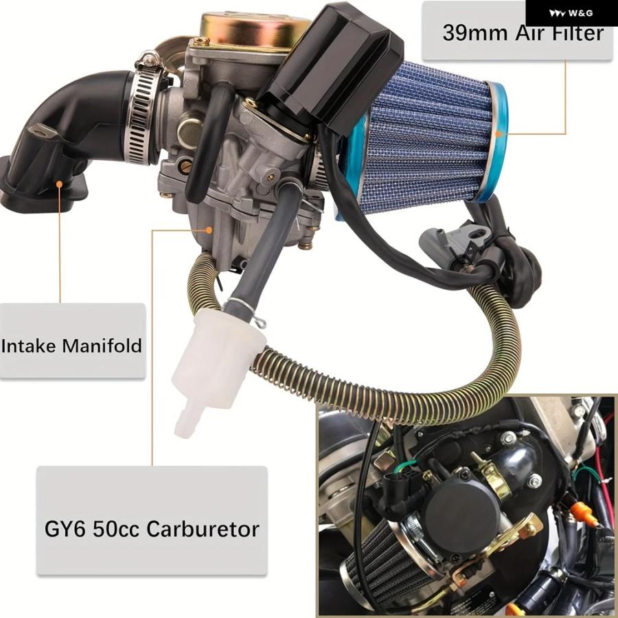 並行輸入品 50CC キャブレター 4ストローク GY6 高性能 139QMB キャブレター 49CC 50CC_5