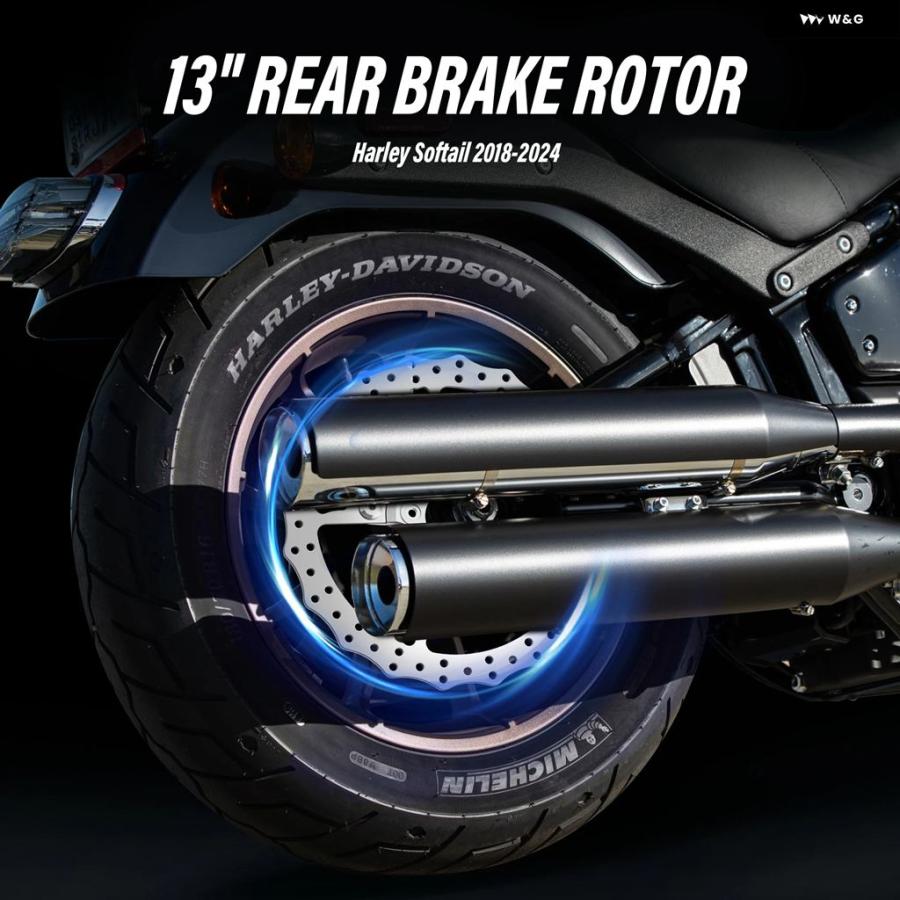 並行輸入品 ソフテイル 13インチ リア ブレーキディスク シングルローター 5.8MM ハーレー 2018-2024 ローライダー FXST FXDR 11_13