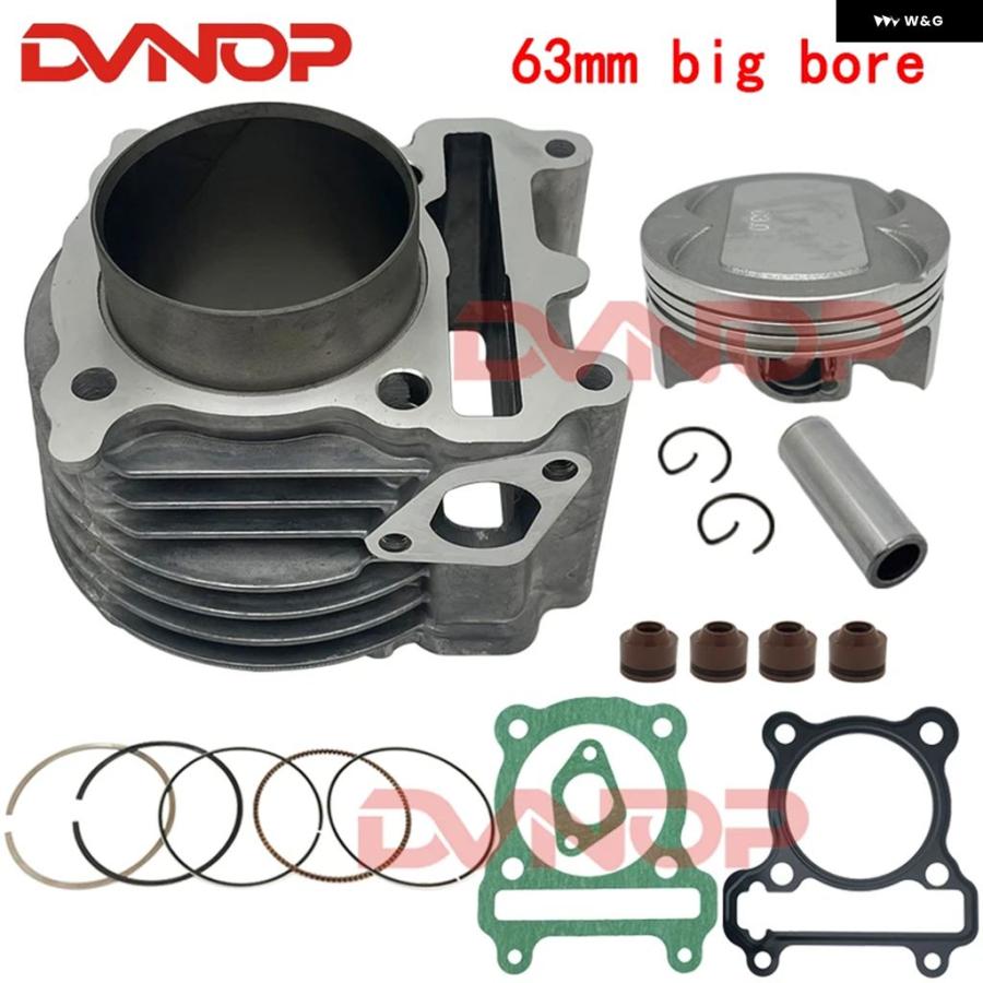 並行輸入品 63MM YW125 BWS125 ZUMA125 MIO125 ビッグボア シリンダー キット ヤマハ シグナス フレイムX GTR YW BWS ZUMA 125CC_1