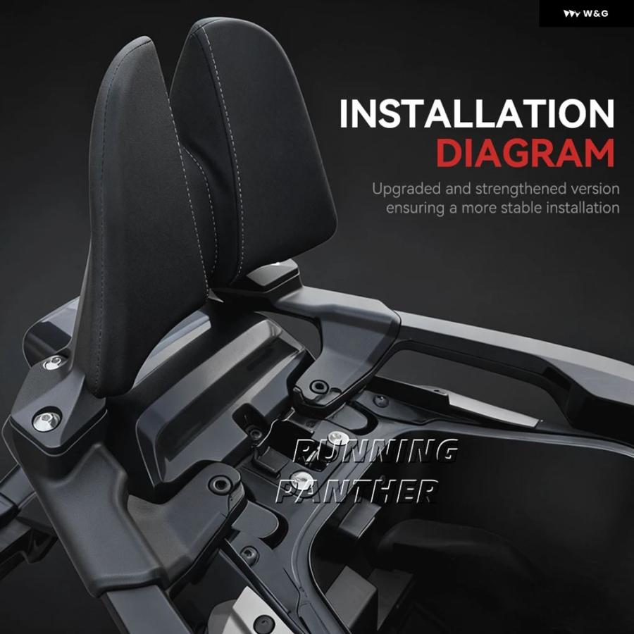 並行輸入品 オートバイ パッセンジャーシート ホンダ NSS750 X-ADV 750 2021- バックレスト クッション バックレスト パッド_5
