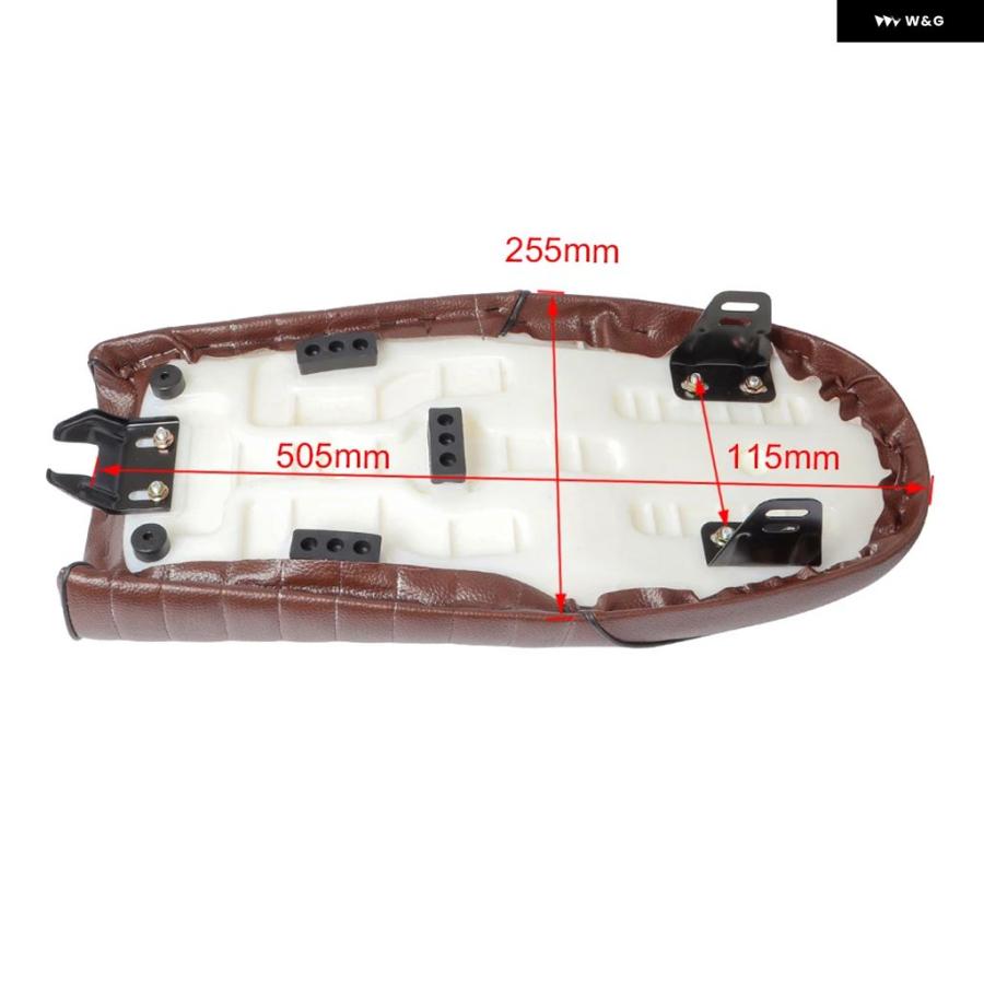 並行輸入品 オートバイ レトロシート クッション ビンテージ快適フラットブラットハンプサドルシート ヤマハ CG125 バイク_3