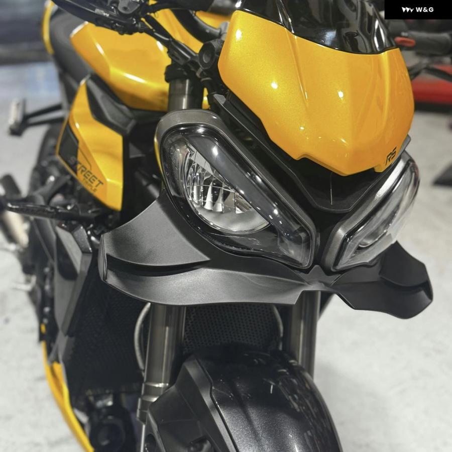 並行輸入品 トライアンフ ストリートトリプル 765 R/RS 2023-2025 ウィンドウィングカバー コーン エアロダイナミクス フェアリ_5