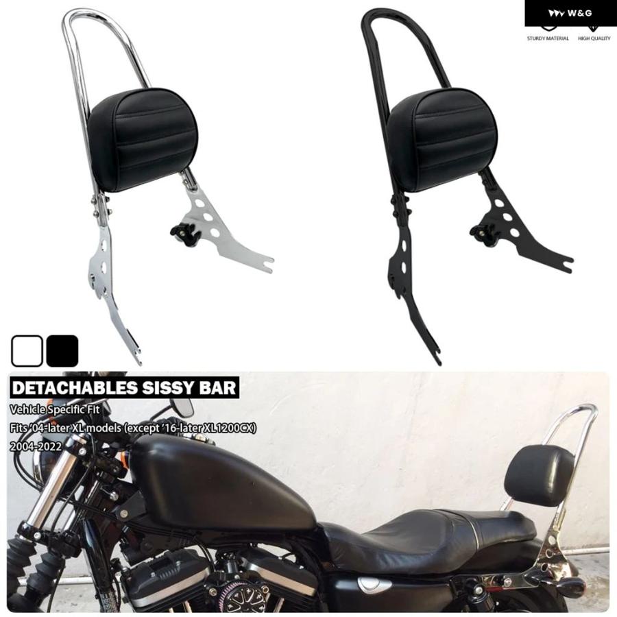 並行輸入品 シーシーバー パッセンジャーバックレスト ハーレー スーパーロー XL883L アイアン 883 ロー XL883N スポーツスター_5