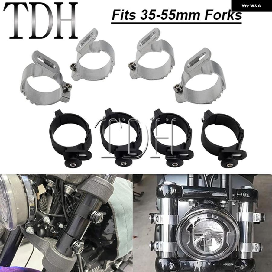 ブランド登録なし - 並行輸入品 自動二輪車 前照灯 フェアリング マウント クランプ 35-45MM 42-50MM 48-55MM 向こう正面 民族音楽 鉤括弧