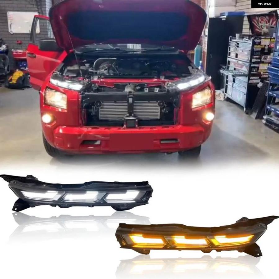 並行輸入品デザインDRL 三菱 トライトン L200 2023 2024 2025 LED デイ