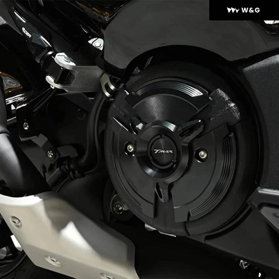 並行輸入品 オートバイ バイク フレーム スライダー プロテクター エンジン ステーターカバー ガード ヤマハ TMAX530 TMAX560 ブラックの画像